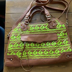 Rebecca Minkoff Neon Woven Desire Satchel